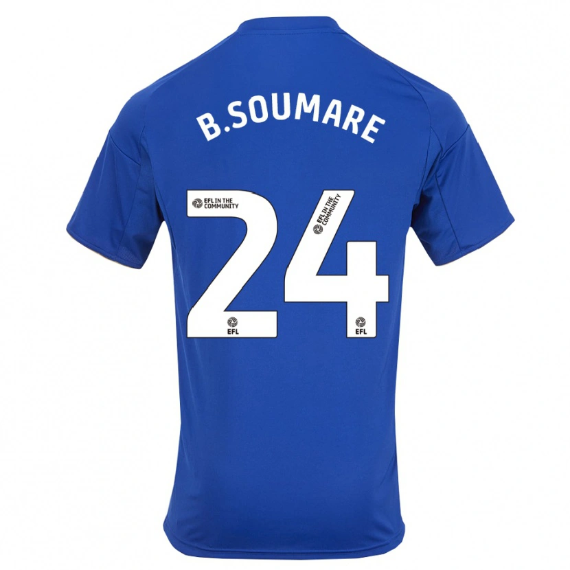 Danxen Mænd Boubakary Soumaré #24 Blå Guld Hjemmebane Spillertrøjer 2025/26 Trøje T-Shirt
