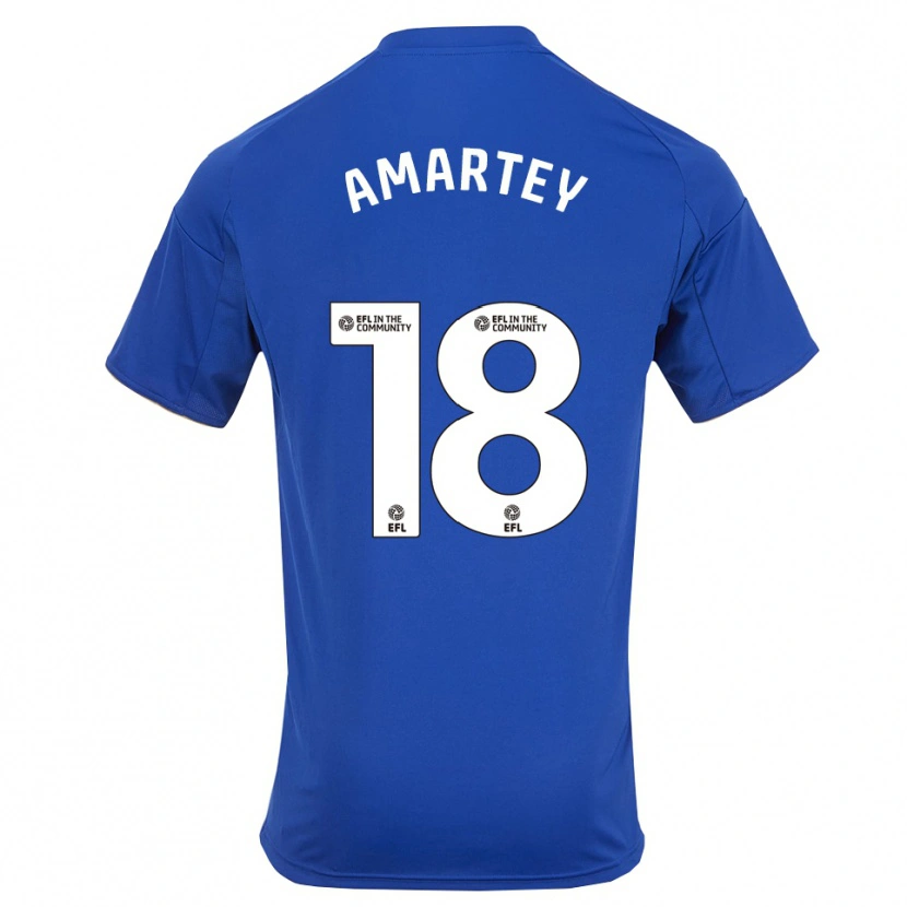 Danxen Mænd Daniel Amartey #18 Blå Guld Hjemmebane Spillertrøjer 2025/26 Trøje T-Shirt