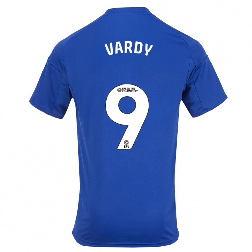 Danxen Mænd Jamie Vardy #9 Blå Guld Hjemmebane Spillertrøjer 2025/26 Trøje T-Shirt