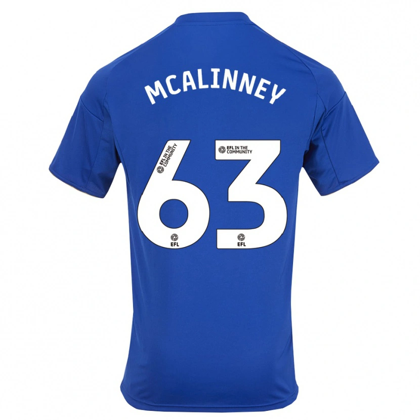 Danxen Mænd Liam Mcalinney #63 Blå Guld Hjemmebane Spillertrøjer 2025/26 Trøje T-Shirt