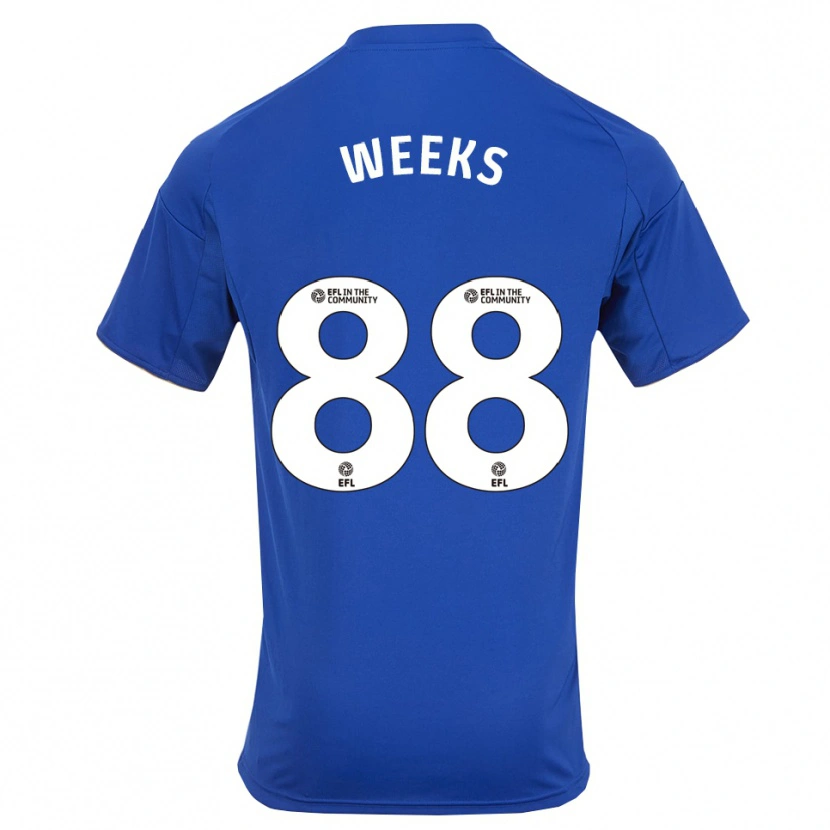 Danxen Mænd Tyler Weeks #88 Blå Guld Hjemmebane Spillertrøjer 2025/26 Trøje T-Shirt