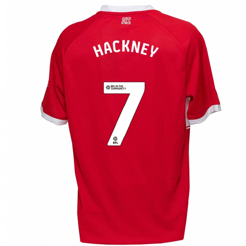 Danxen Mænd Hayden Hackney #7 Rød Hvid Hjemmebane Spillertrøjer 2025/26 Trøje T-Shirt