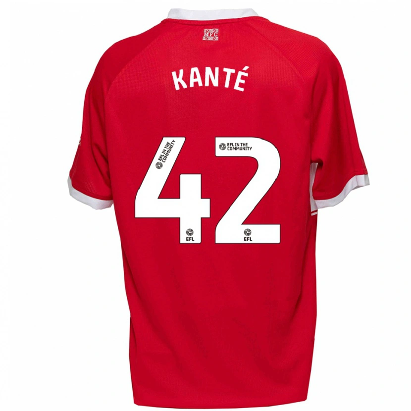 Danxen Mænd Abdoulaye Kanté #42 Rød Hvid Hjemmebane Spillertrøjer 2025/26 Trøje T-Shirt