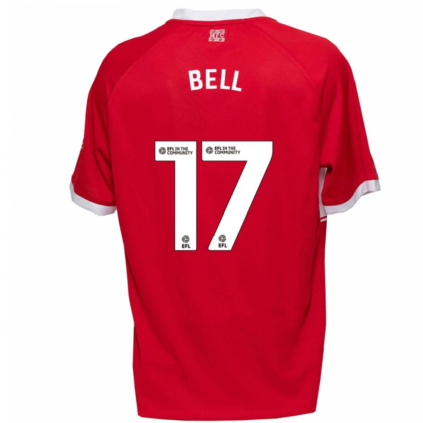 Danxen Mænd Millie Bell #17 Rød Hvid Hjemmebane Spillertrøjer 2025/26 Trøje T-Shirt