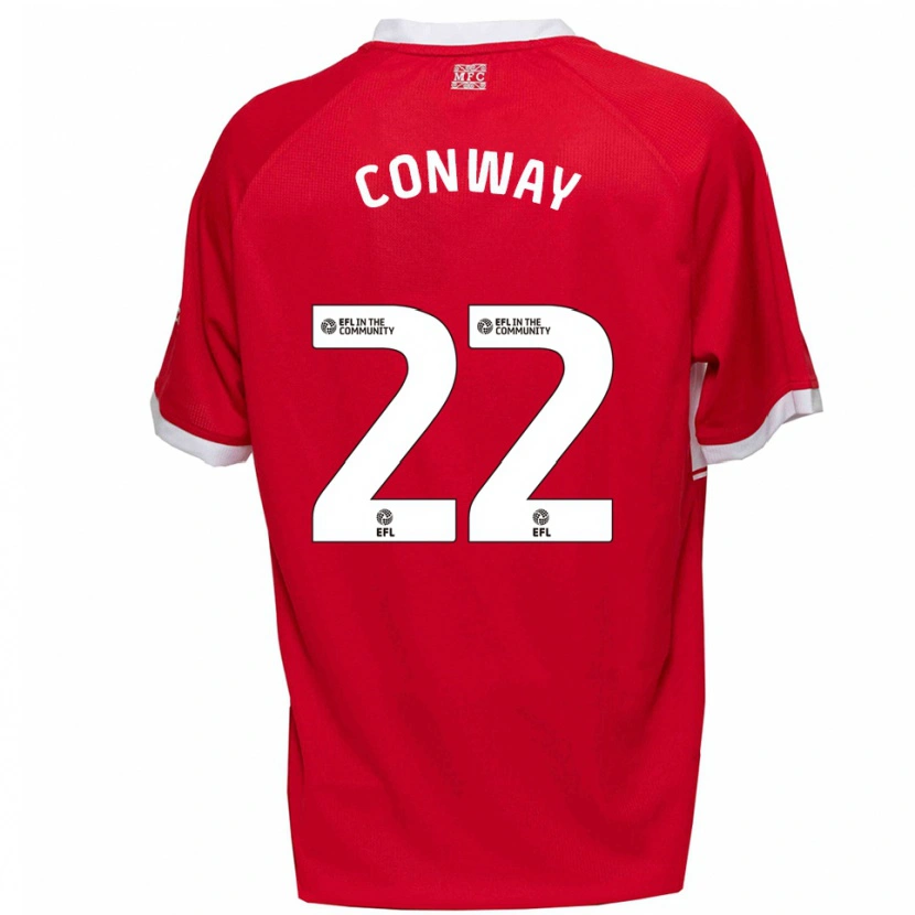 Danxen Mænd Tommy Conway #22 Rød Hvid Hjemmebane Spillertrøjer 2025/26 Trøje T-Shirt