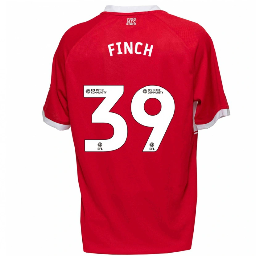 Danxen Mænd Sonny Finch #39 Rød Hvid Hjemmebane Spillertrøjer 2025/26 Trøje T-Shirt