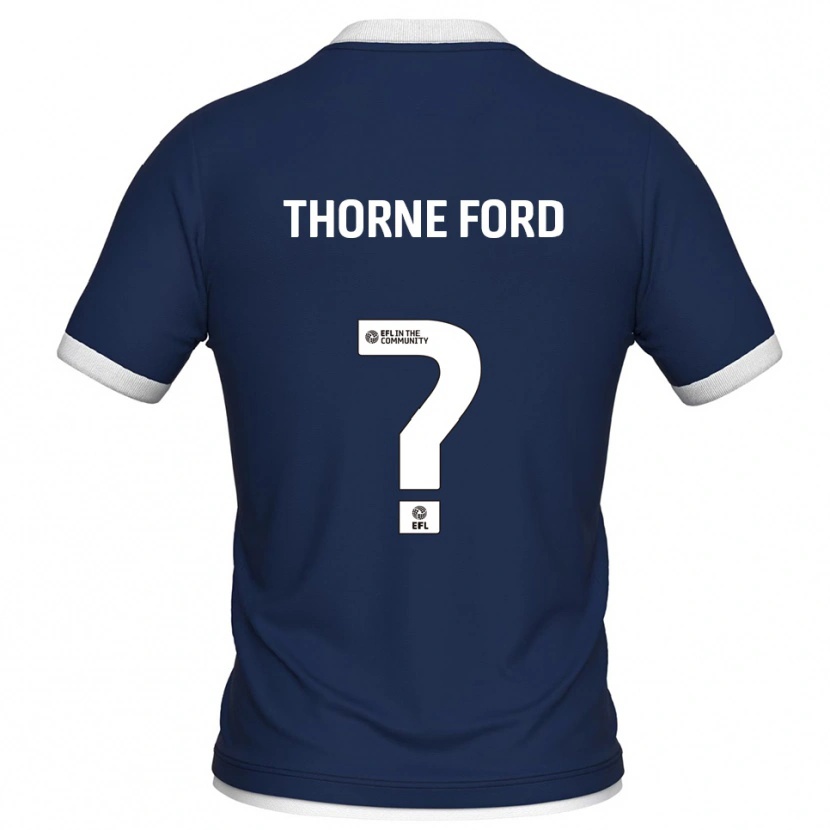 Danxen Mænd Evie Thorne Ford #0 Marine Hvid Hjemmebane Spillertrøjer 2025/26 Trøje T-Shirt