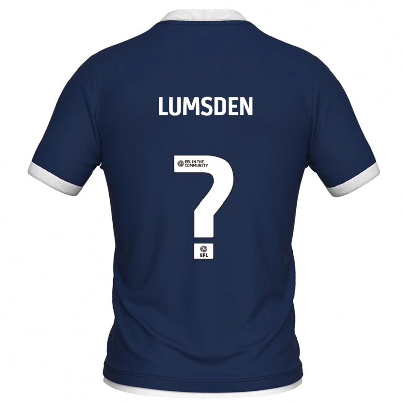 Danxen Mænd Beth Lumsden #0 Marine Hvid Hjemmebane Spillertrøjer 2025/26 Trøje T-Shirt