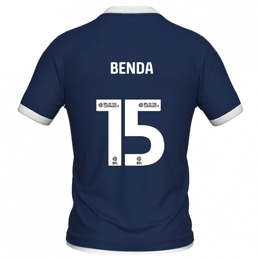 Danxen Mænd Steven Benda #15 Marine Hvid Hjemmebane Spillertrøjer 2025/26 Trøje T-Shirt