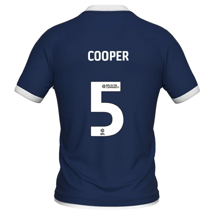 Danxen Mænd Jake Cooper #5 Marine Hvid Hjemmebane Spillertrøjer 2025/26 Trøje T-Shirt