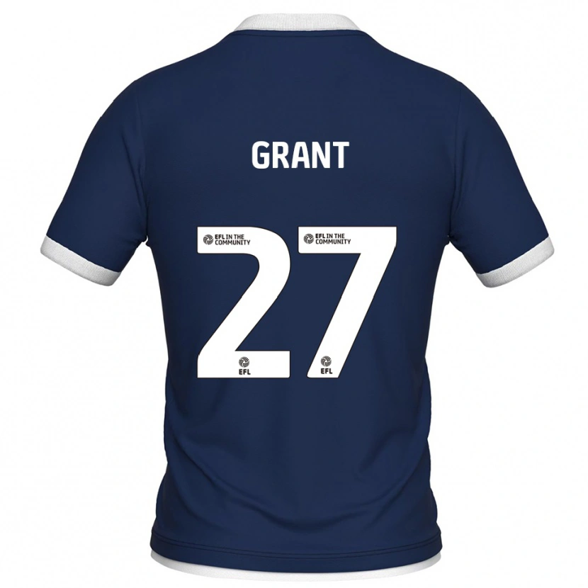 Danxen Mænd Kamarl Grant #27 Marine Hvid Hjemmebane Spillertrøjer 2025/26 Trøje T-Shirt