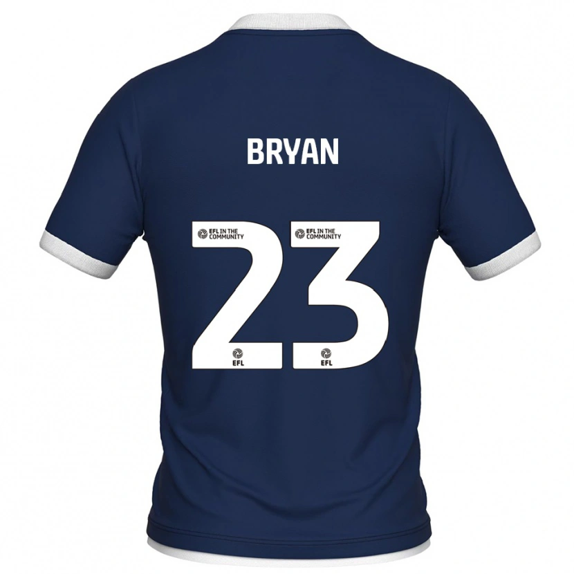 Danxen Mænd Joe Bryan #23 Marine Hvid Hjemmebane Spillertrøjer 2025/26 Trøje T-Shirt