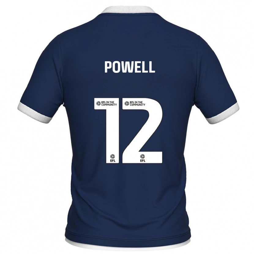 Danxen Mænd Beth Powell #12 Marine Hvid Hjemmebane Spillertrøjer 2025/26 Trøje T-Shirt