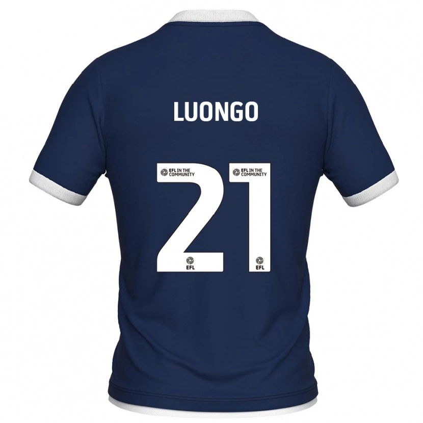 Danxen Mænd Massimo Luongo #21 Marine Hvid Hjemmebane Spillertrøjer 2025/26 Trøje T-Shirt