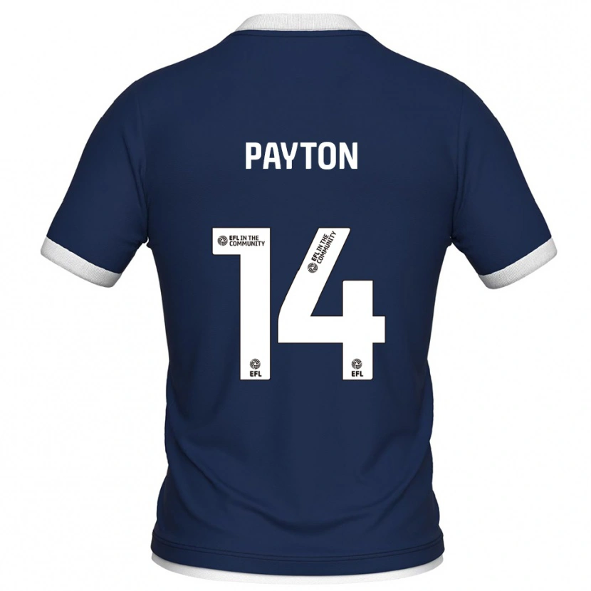 Danxen Mænd Edward Payton #14 Marine Hvid Hjemmebane Spillertrøjer 2025/26 Trøje T-Shirt
