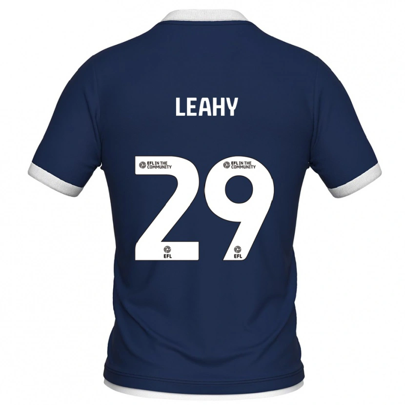 Danxen Mænd Tom Leahy #29 Marine Hvid Hjemmebane Spillertrøjer 2025/26 Trøje T-Shirt