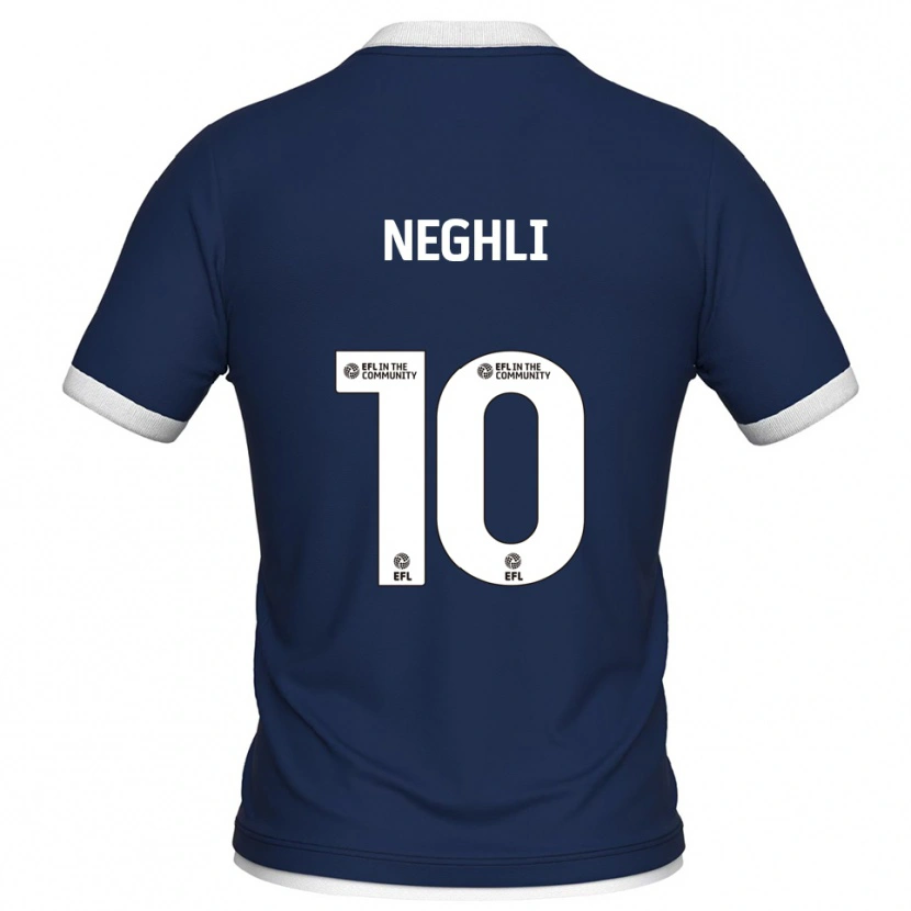 Danxen Mænd Camiel Neghli #10 Marine Hvid Hjemmebane Spillertrøjer 2025/26 Trøje T-Shirt