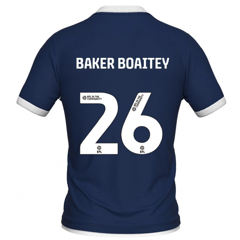 Danxen Mænd Benicio Baker #26 Marine Hvid Hjemmebane Spillertrøjer 2025/26 Trøje T-Shirt