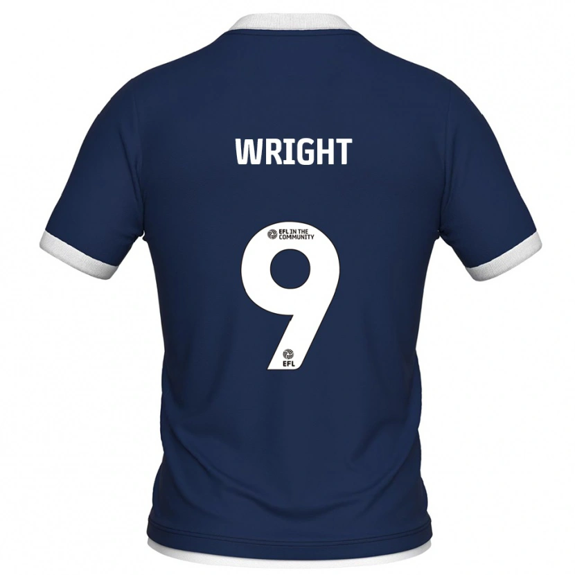 Danxen Mænd William Wright #9 Marine Hvid Hjemmebane Spillertrøjer 2025/26 Trøje T-Shirt
