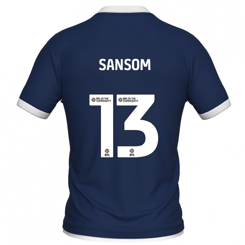 Danxen Mænd Chloe Sansom #13 Marine Hvid Hjemmebane Spillertrøjer 2025/26 Trøje T-Shirt