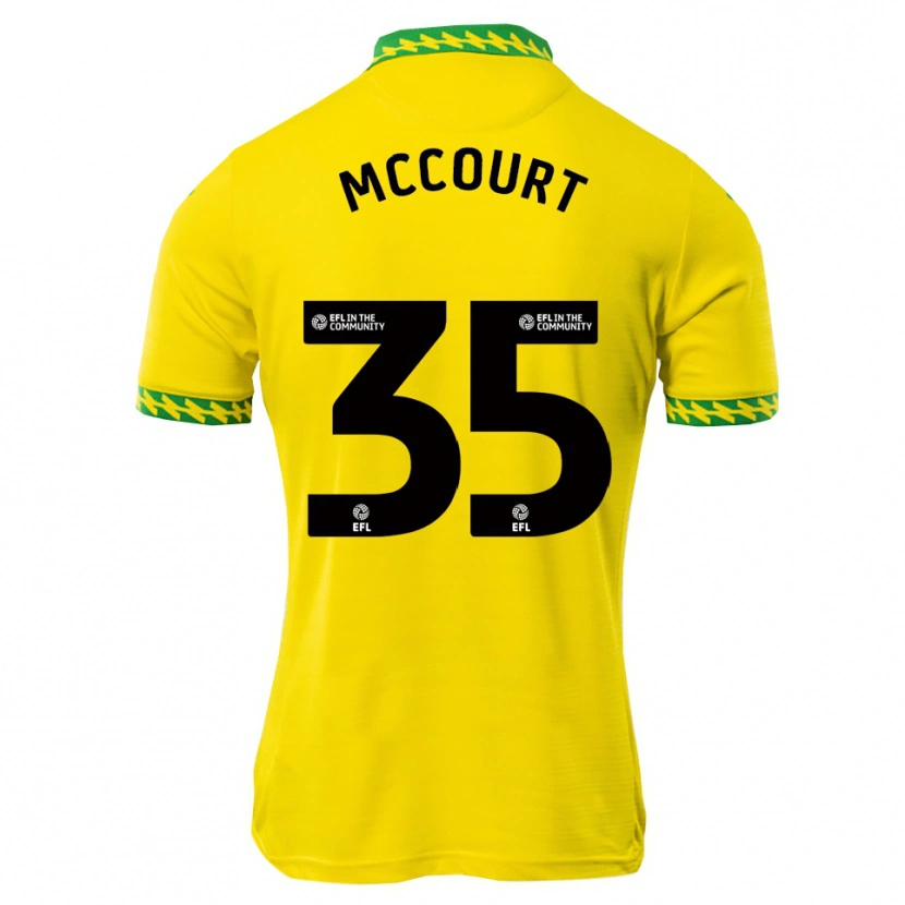 Danxen Mænd Glenn Mccourt #35 Hvid Grøn Hjemmebane Spillertrøjer 2025/26 Trøje T-Shirt