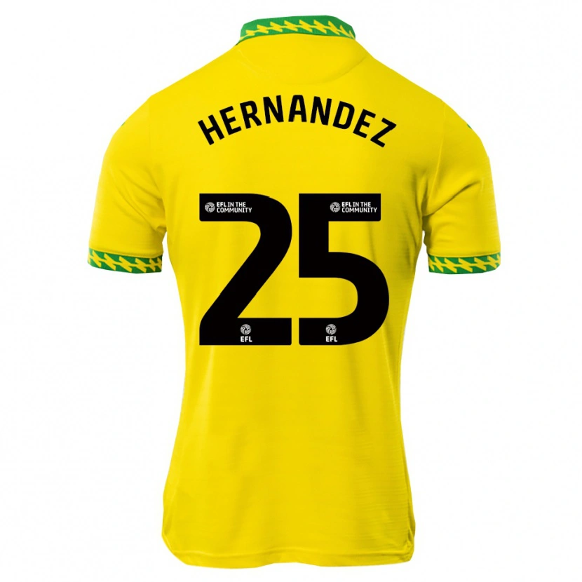 Danxen Mænd Onel Hernández #25 Hvid Grøn Hjemmebane Spillertrøjer 2025/26 Trøje T-Shirt