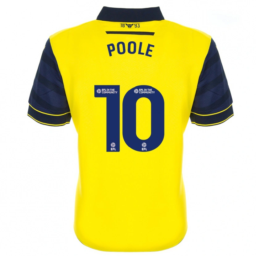 Danxen Mænd Pheobie Poole #10 Gul Marine Hjemmebane Spillertrøjer 2025/26 Trøje T-Shirt