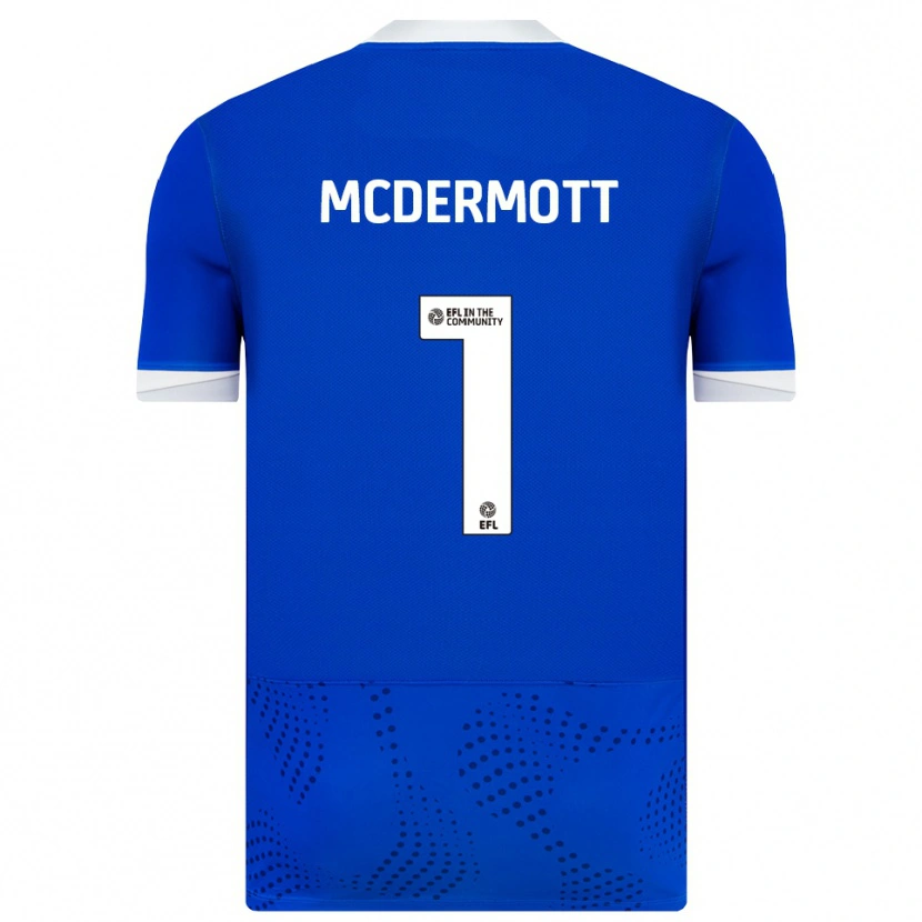 Danxen Mænd Conal Mcdermott #1 Blå Hvid Hjemmebane Spillertrøjer 2025/26 Trøje T-Shirt