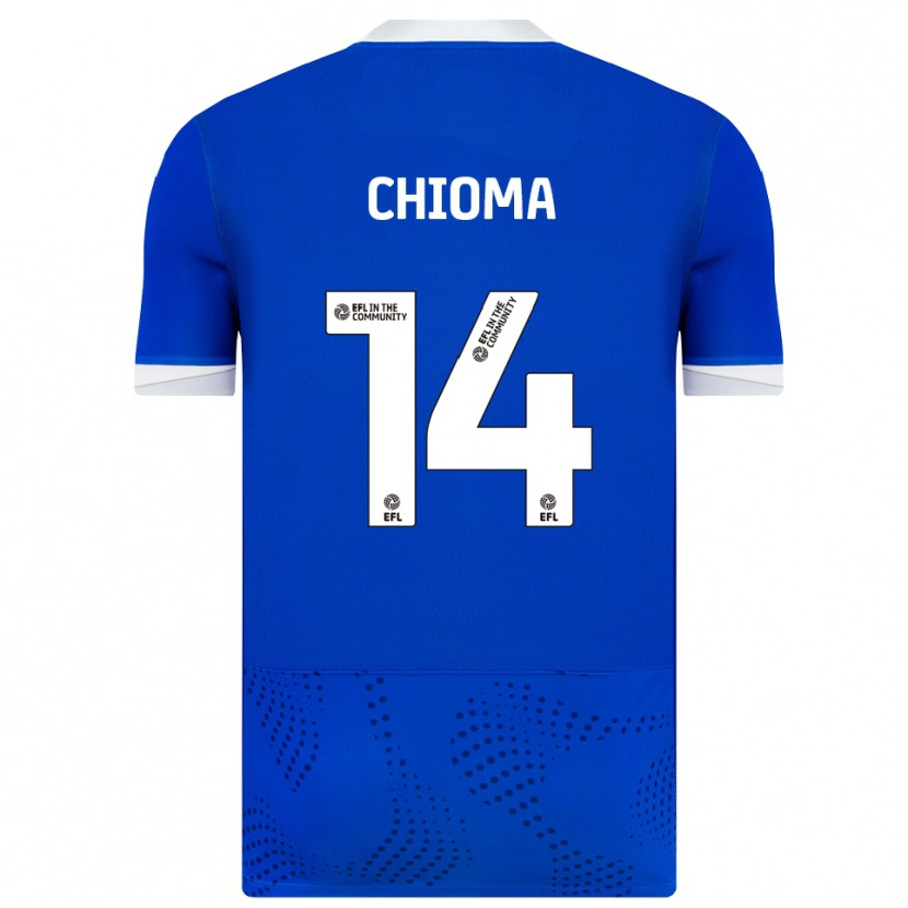 Danxen Mænd Nathaniel Chioma #14 Blå Hvid Hjemmebane Spillertrøjer 2025/26 Trøje T-Shirt