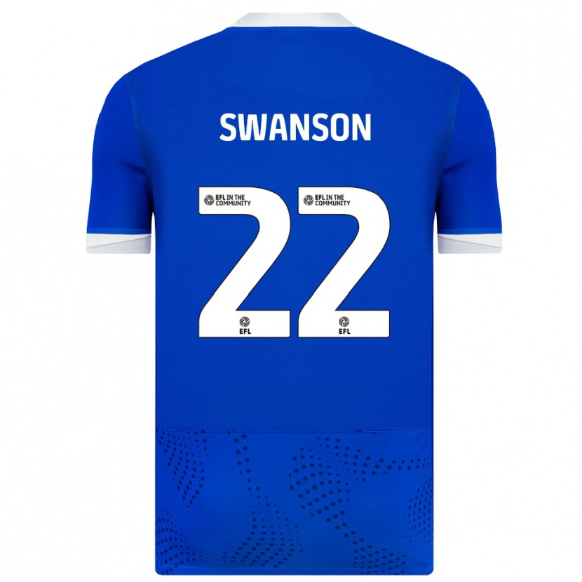 Danxen Mænd Zak Swanson #22 Blå Hvid Hjemmebane Spillertrøjer 2025/26 Trøje T-Shirt