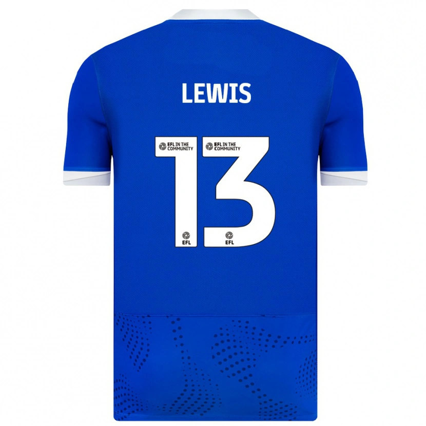 Danxen Mænd Karl Lewis #13 Blå Hvid Hjemmebane Spillertrøjer 2025/26 Trøje T-Shirt