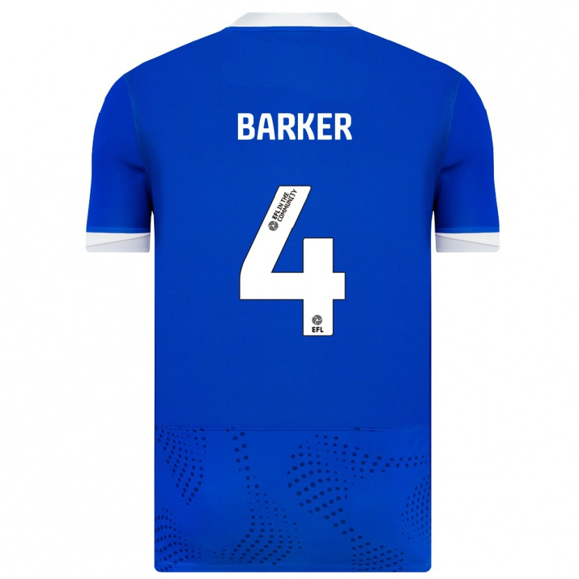 Danxen Mænd Sophie Barker #4 Blå Hvid Hjemmebane Spillertrøjer 2025/26 Trøje T-Shirt