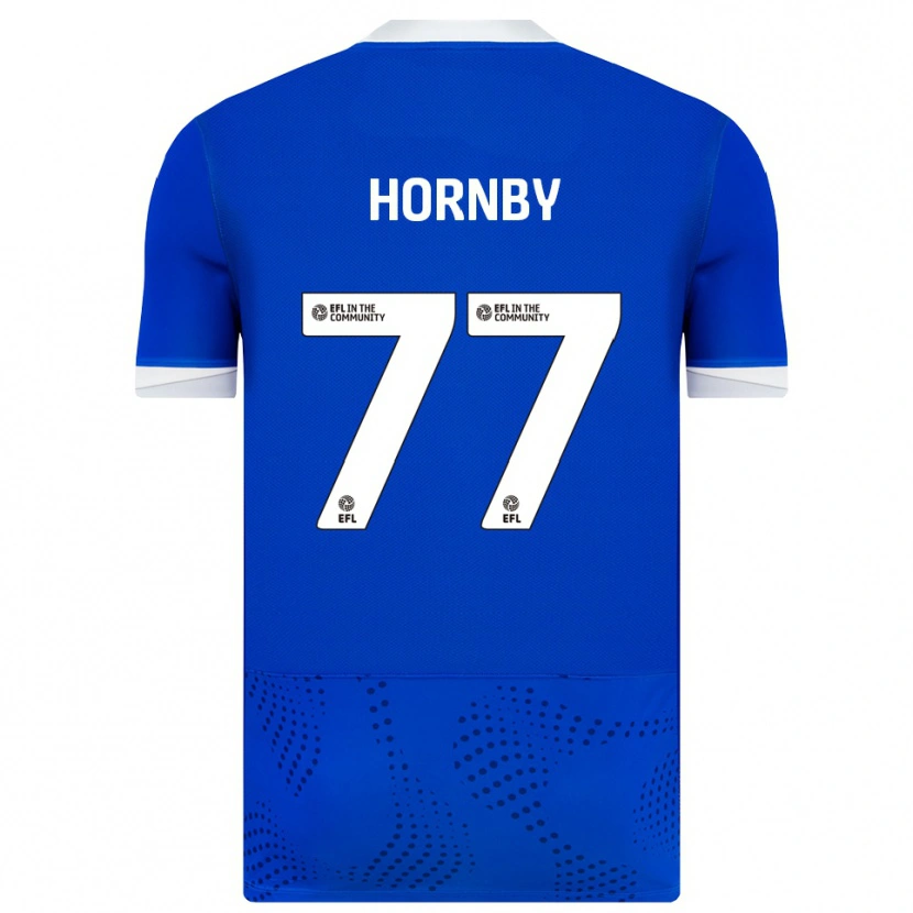 Danxen Mænd Megan Hornby #77 Blå Hvid Hjemmebane Spillertrøjer 2025/26 Trøje T-Shirt