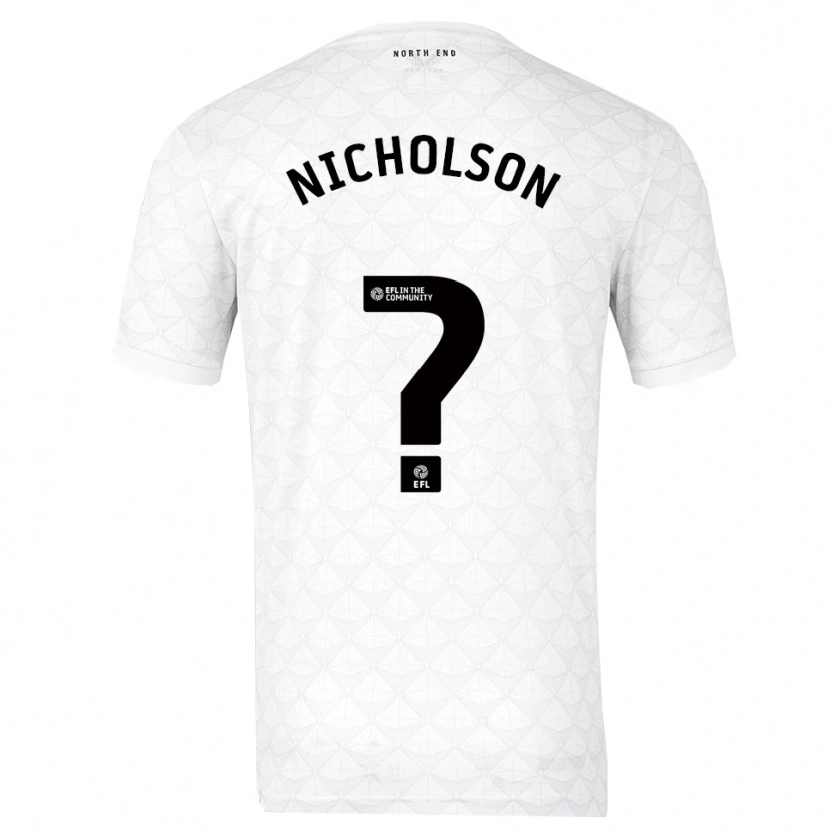 Danxen Mænd Joseph Nicholson #0 Hvid Rød Hjemmebane Spillertrøjer 2025/26 Trøje T-Shirt