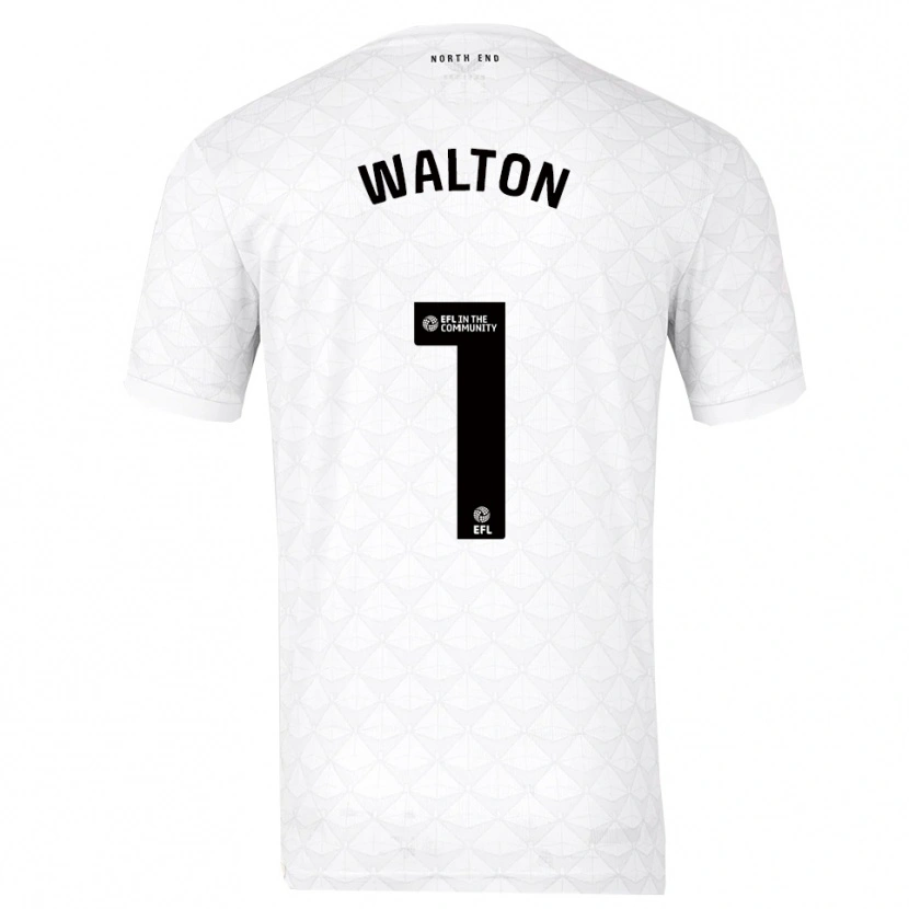 Danxen Mænd Jack Walton #1 Hvid Rød Hjemmebane Spillertrøjer 2025/26 Trøje T-Shirt