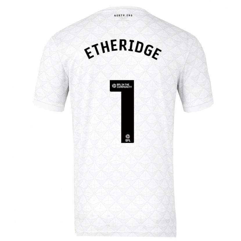 Danxen Mænd Ellie Etheridge #1 Hvid Rød Hjemmebane Spillertrøjer 2025/26 Trøje T-Shirt