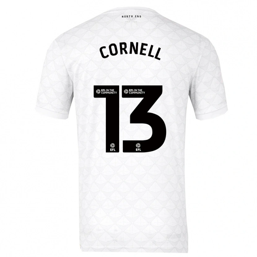 Danxen Mænd David Cornell #13 Hvid Rød Hjemmebane Spillertrøjer 2025/26 Trøje T-Shirt