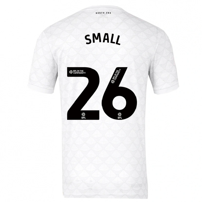 Danxen Mænd Thierry Small #26 Hvid Rød Hjemmebane Spillertrøjer 2025/26 Trøje T-Shirt