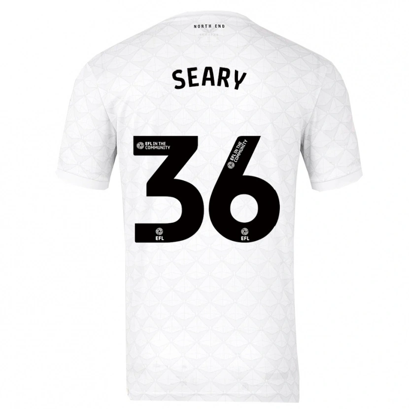 Danxen Mænd Josh Seary #36 Hvid Rød Hjemmebane Spillertrøjer 2025/26 Trøje T-Shirt