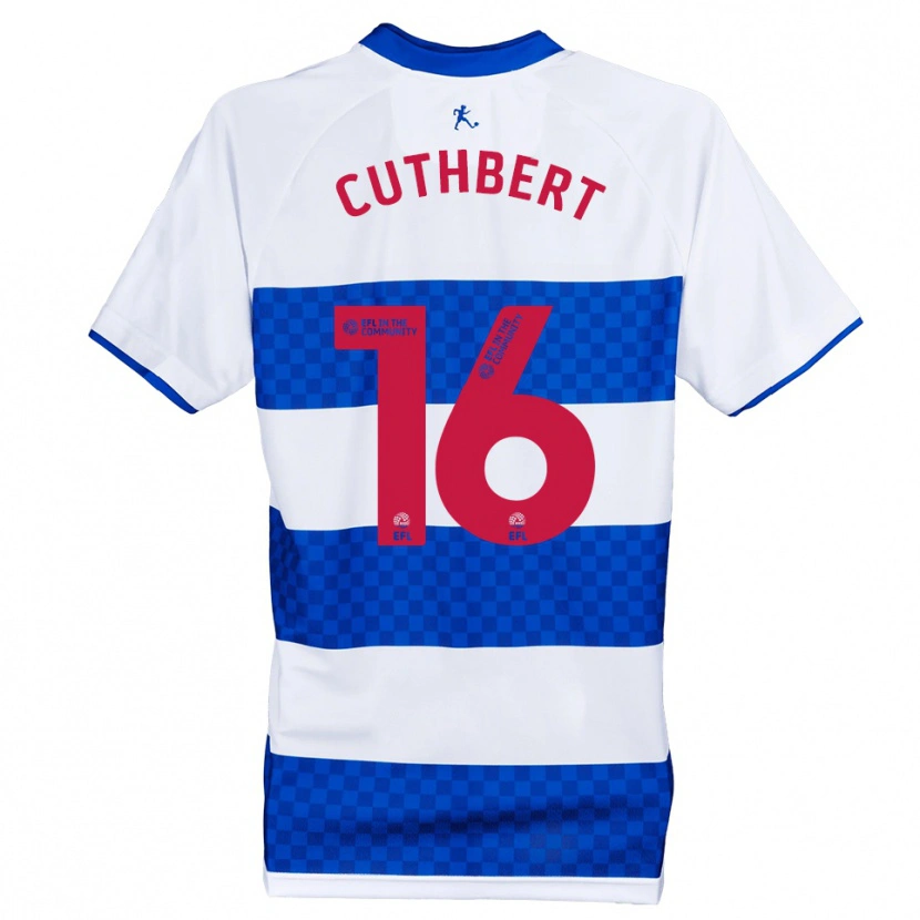 Danxen Mænd Gabriel Cuthbert #16 Blå Hvid Hjemmebane Spillertrøjer 2025/26 Trøje T-Shirt