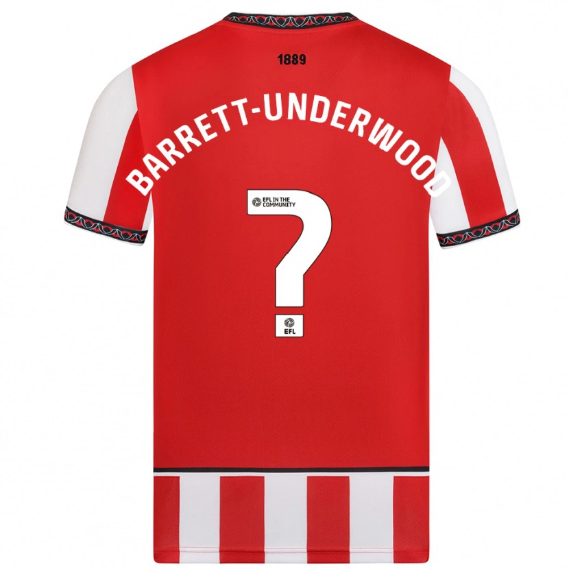 Danxen Mænd Keehan Barret-Underwood #0 Rød Hvid Hjemmebane Spillertrøjer 2025/26 Trøje T-Shirt