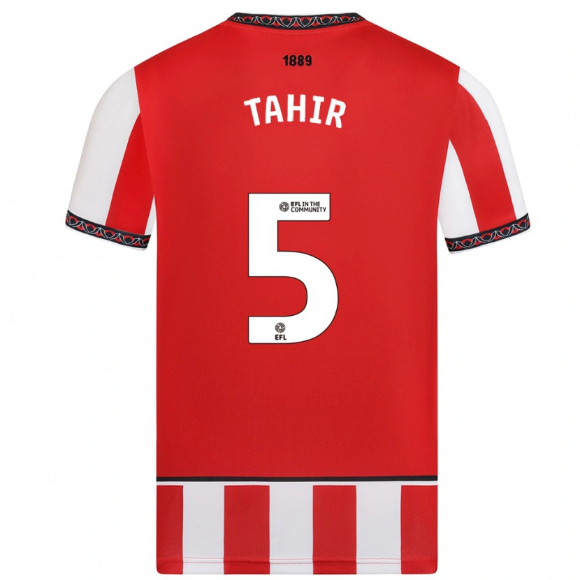 Danxen Mænd Zain Tahir #5 Rød Hvid Hjemmebane Spillertrøjer 2025/26 Trøje T-Shirt