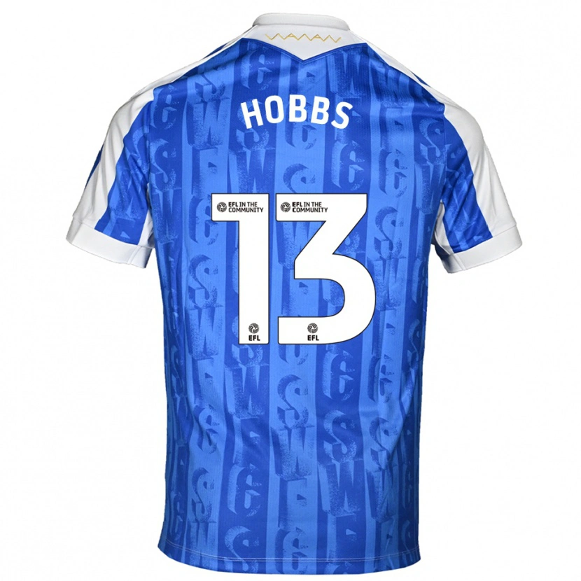 Danxen Mænd Charlie Hobbs #13 Blå Hvid Hjemmebane Spillertrøjer 2025/26 Trøje T-Shirt