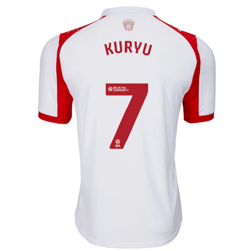Danxen Mænd Kuryu Matsuki #7 Hvid Rød Hjemmebane Spillertrøjer 2025/26 Trøje T-Shirt