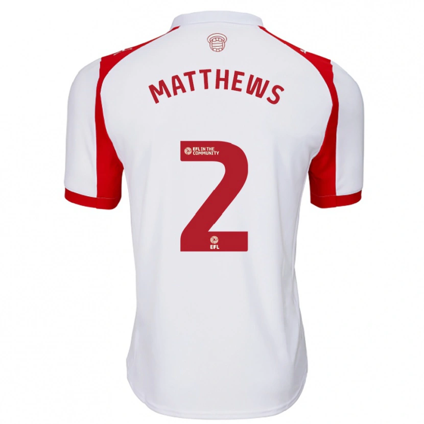 Danxen Mænd Abdulhalim Okunola #2 Hvid Rød Hjemmebane Spillertrøjer 2025/26 Trøje T-Shirt