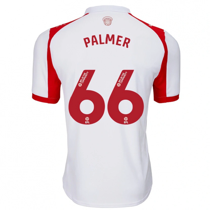 Danxen Mænd Aimee Palmer #66 Hvid Rød Hjemmebane Spillertrøjer 2025/26 Trøje T-Shirt