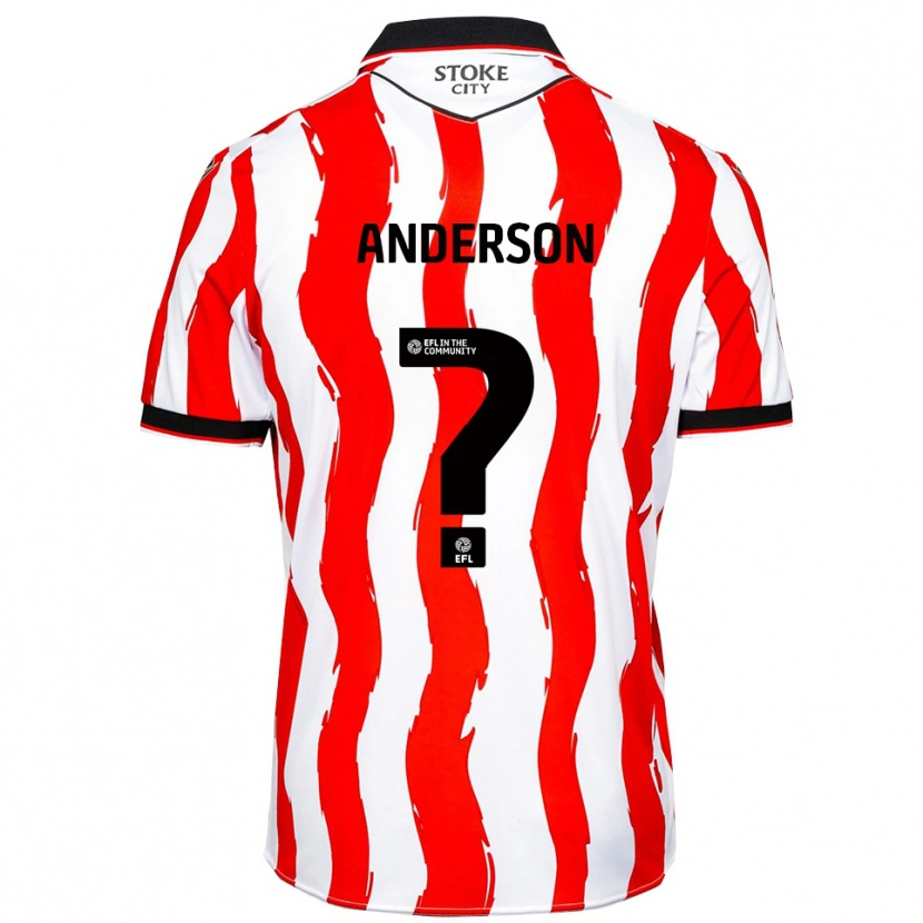Danxen Mænd Freddie Anderson #0 Hvid Rød Hjemmebane Spillertrøjer 2025/26 Trøje T-Shirt