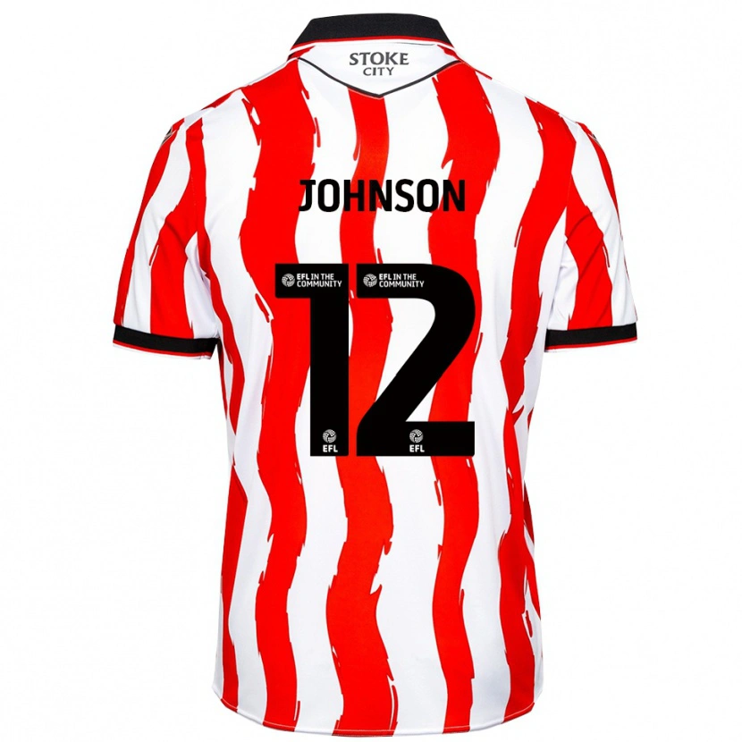 Danxen Mænd Daniel Johnson #12 Hvid Rød Hjemmebane Spillertrøjer 2025/26 Trøje T-Shirt