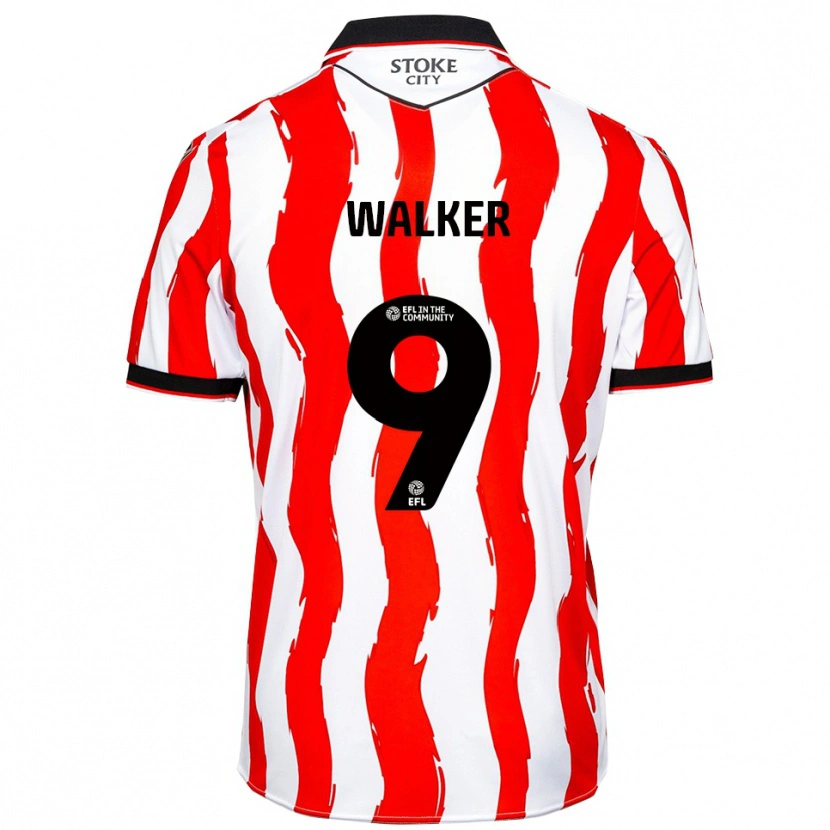 Danxen Mænd Adriel Walker #9 Hvid Rød Hjemmebane Spillertrøjer 2025/26 Trøje T-Shirt