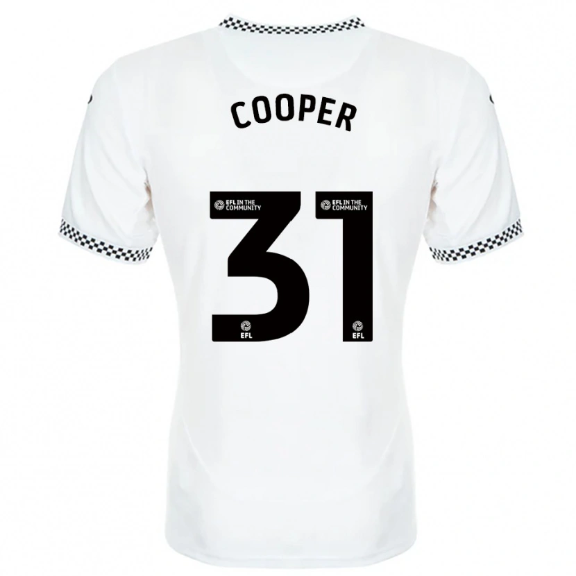 Danxen Mænd Oliver Cooper #31 Hvid Orange Hjemmebane Spillertrøjer 2025/26 Trøje T-Shirt